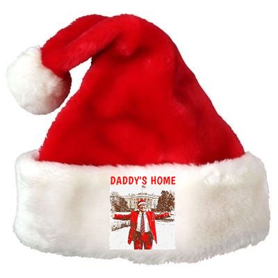 DaddyS Home ILl Be Home For Christmas Fun Trump 2024 Xmas Premium Christmas Santa Hat