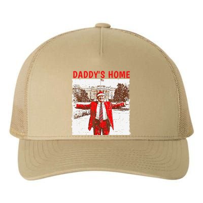 DaddyS Home ILl Be Home For Christmas Fun Trump 2024 Xmas Yupoong Adult 5-Panel Trucker Hat