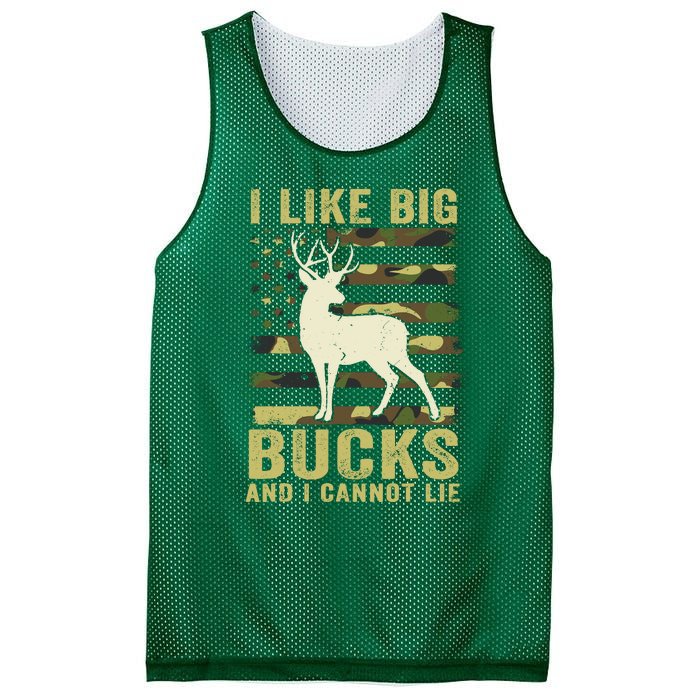 Deer Huntingshirt I Like Big Bucks & Cannot Lie Funny Dad Mesh Reversible Basketball Jersey Tank