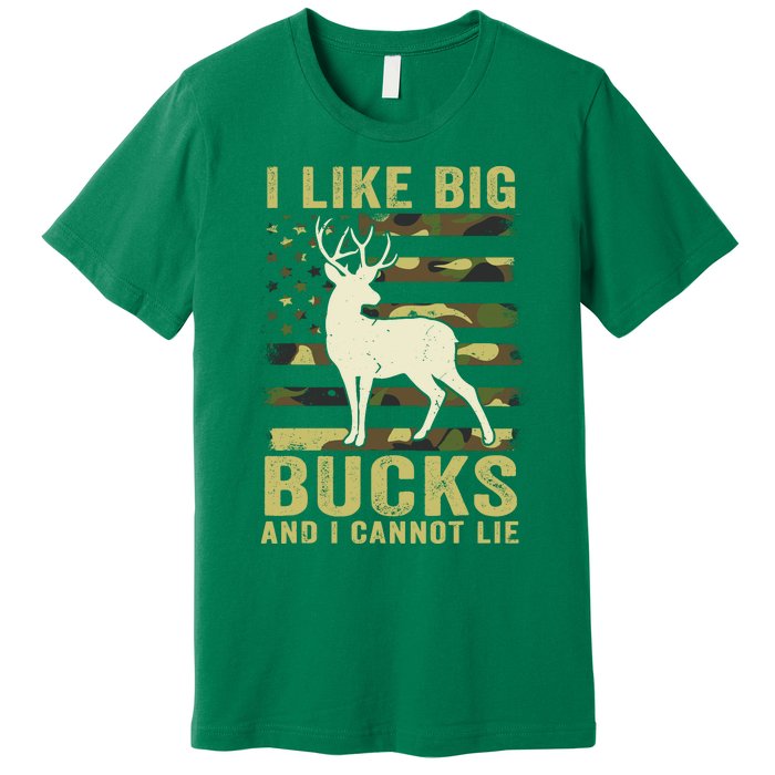 Deer Huntingshirt I Like Big Bucks & Cannot Lie Funny Dad Premium T-Shirt