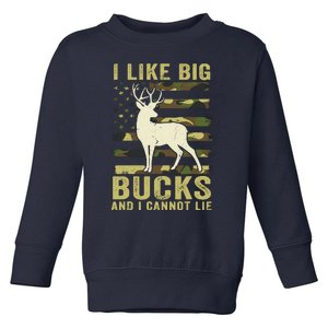 Deer Huntingshirt I Like Big Bucks & Cannot Lie Funny Dad Toddler Sweatshirt