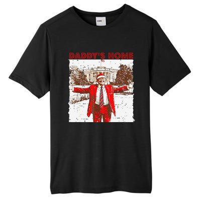 DaddyS Home ILl Be Home For Christmas Fun Trump 2024 Xmas Tall Fusion ChromaSoft Performance T-Shirt