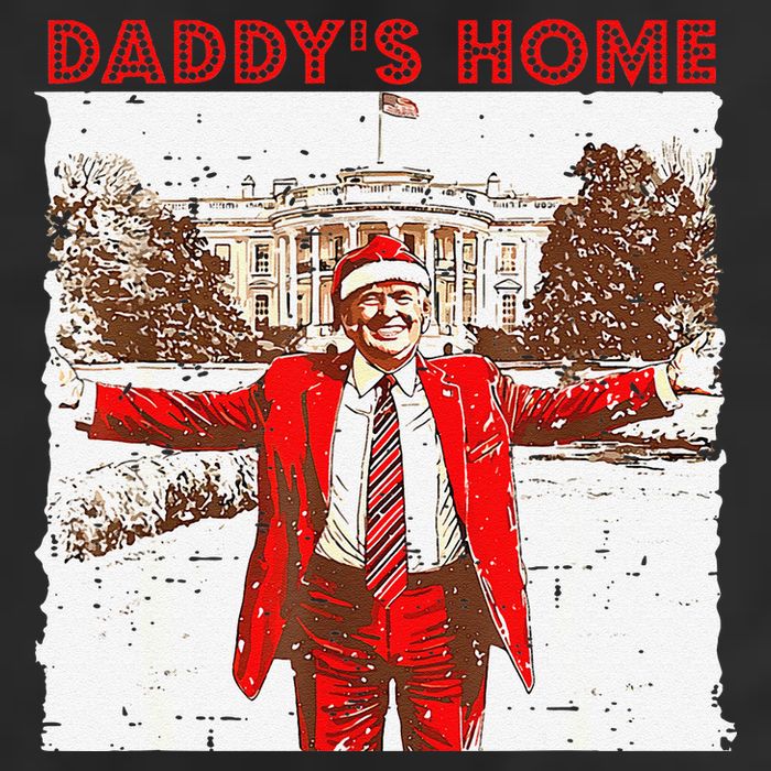 DaddyS Home ILl Be Home For Christmas Fun Trump 2024 Xmas Beanie