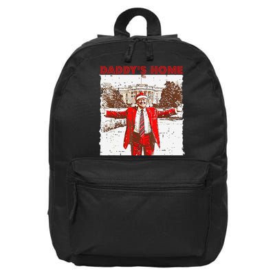 DaddyS Home ILl Be Home For Christmas Fun Trump 2024 Xmas 16 in Basic Backpack