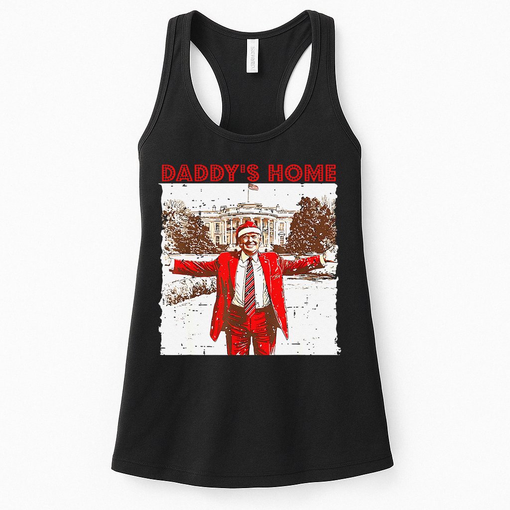 DaddyS Home ILl Be Home For Christmas Fun Trump 2024 Xmas Womens Tank Top
