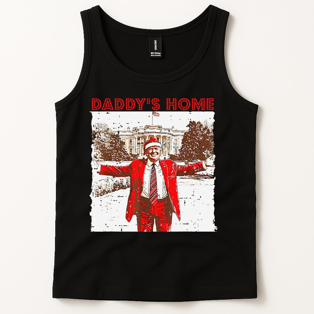 DaddyS Home ILl Be Home For Christmas Fun Trump 2024 Xmas Tank Top