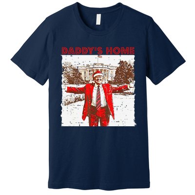 DaddyS Home ILl Be Home For Christmas Fun Trump 2024 Xmas Premium T-Shirt