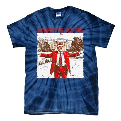 DaddyS Home ILl Be Home For Christmas Fun Trump 2024 Xmas Tie-Dye T-Shirt