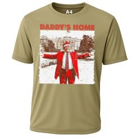 DaddyS Home ILl Be Home For Christmas Fun Trump 2024 Xmas Cooling Performance Crew T-Shirt