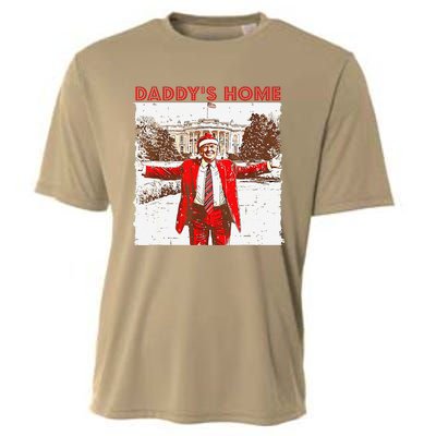 DaddyS Home ILl Be Home For Christmas Fun Trump 2024 Xmas Cooling Performance Crew T-Shirt