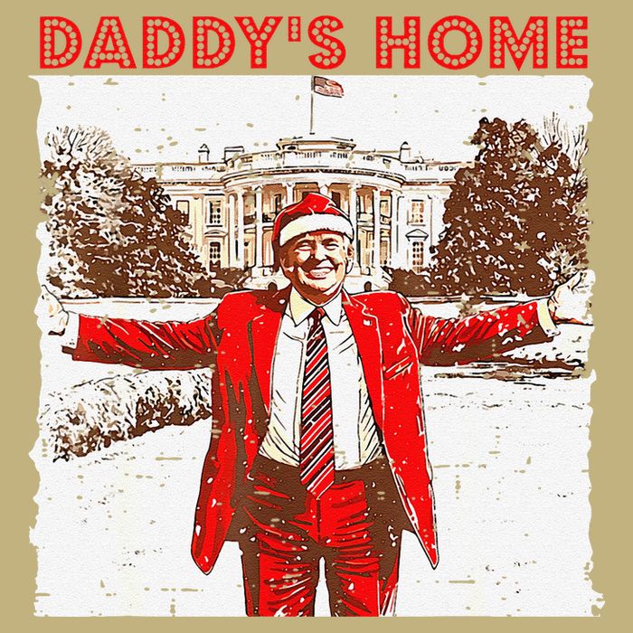 DaddyS Home ILl Be Home For Christmas Fun Trump 2024 Xmas Cooling Performance Crew T-Shirt