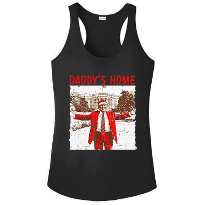 DaddyS Home ILl Be Home For Christmas Fun Trump 2024 Xmas Ladies PosiCharge Competitor Racerback Tank