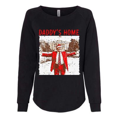 DaddyS Home ILl Be Home For Christmas Fun Trump 2024 Xmas Womens California Wash Sweatshirt