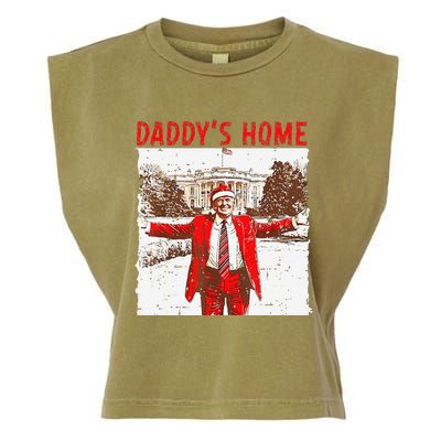 DaddyS Home ILl Be Home For Christmas Fun Trump 2024 Xmas Garment-Dyed Women's Muscle Tee