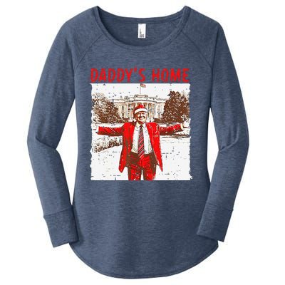 DaddyS Home ILl Be Home For Christmas Fun Trump 2024 Xmas Women's Perfect Tri Tunic Long Sleeve Shirt