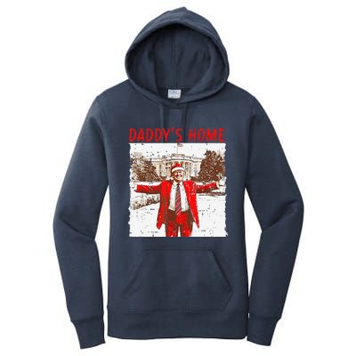 DaddyS Home ILl Be Home For Christmas Fun Trump 2024 Xmas Women's Pullover Hoodie