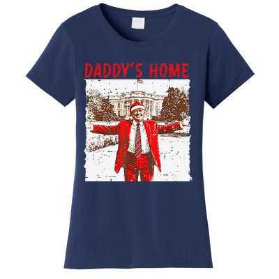 DaddyS Home ILl Be Home For Christmas Fun Trump 2024 Xmas Women's T-Shirt