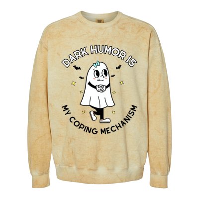 Dark Humor Is My Coping Mechanism Colorblast Crewneck Sweatshirt