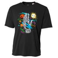 Divine Hand In Space Cooling Performance Crew T-Shirt