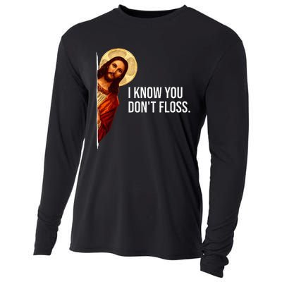 Dental Hygienist Jesus I Know You DonT Floss Rdh Graduation Cooling Performance Long Sleeve Crew