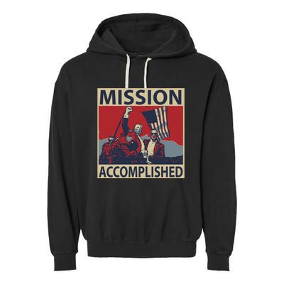 David Harris Jr Wearing Mission Accomplished Garment-Dyed Fleece Hoodie