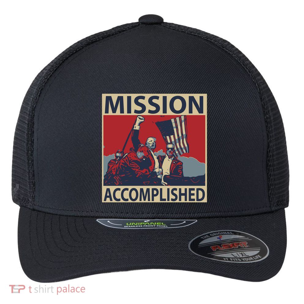 David Harris Jr Wearing Mission Accomplished Flexfit Unipanel Trucker Cap