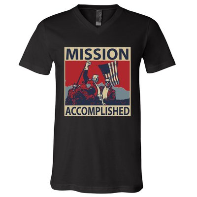 David Harris Jr Wearing Mission Accomplished V-Neck T-Shirt