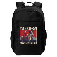 David Harris Jr Wearing Mission Accomplished Backpack