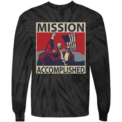 David Harris Jr Wearing Mission Accomplished Tie-Dye Long Sleeve Shirt