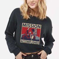 David Harris Jr Wearing Mission Accomplished Cropped Pullover Crew