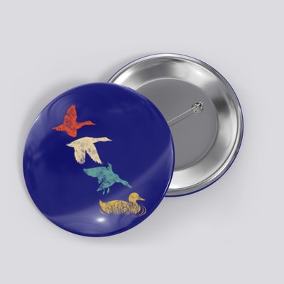 Duck Hunting Lover Retro Style Great Gift Button