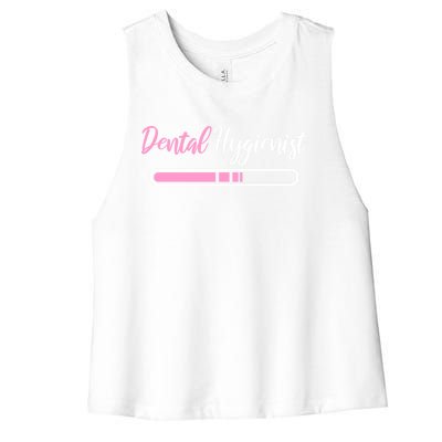 Dental Hygienist Loading Funny Rdh Outfit Future Rdh Gift Women's Racerback Cropped Tank