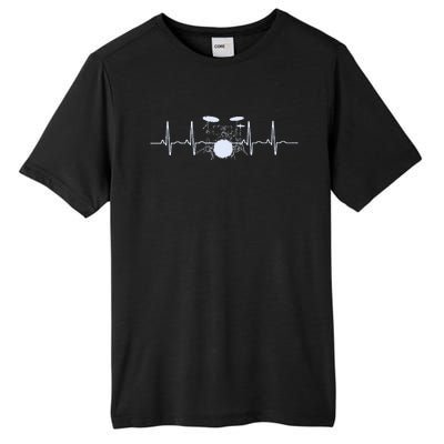 Drum Heartbeat Lifeline Music Lover Gift Drummer Tall Fusion ChromaSoft Performance T-Shirt