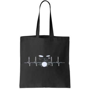 Drum Heartbeat Lifeline Music Lover Gift Drummer Tote Bag