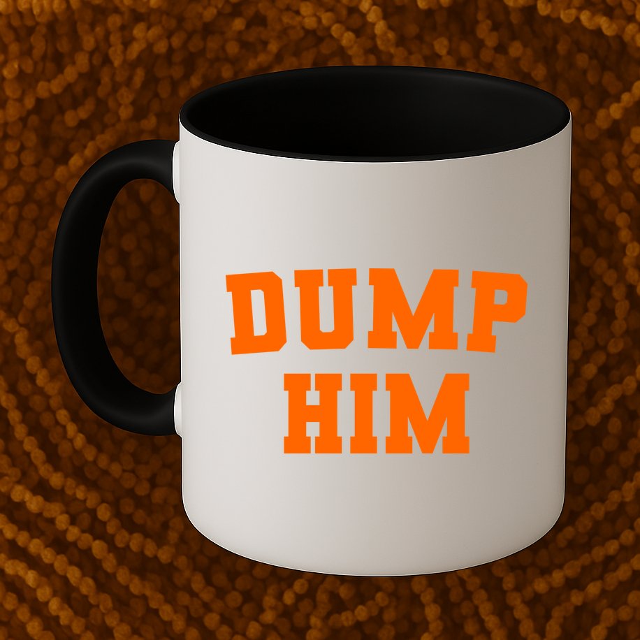 Dump Him Light Blue Orange Meme Iconic Music Mug