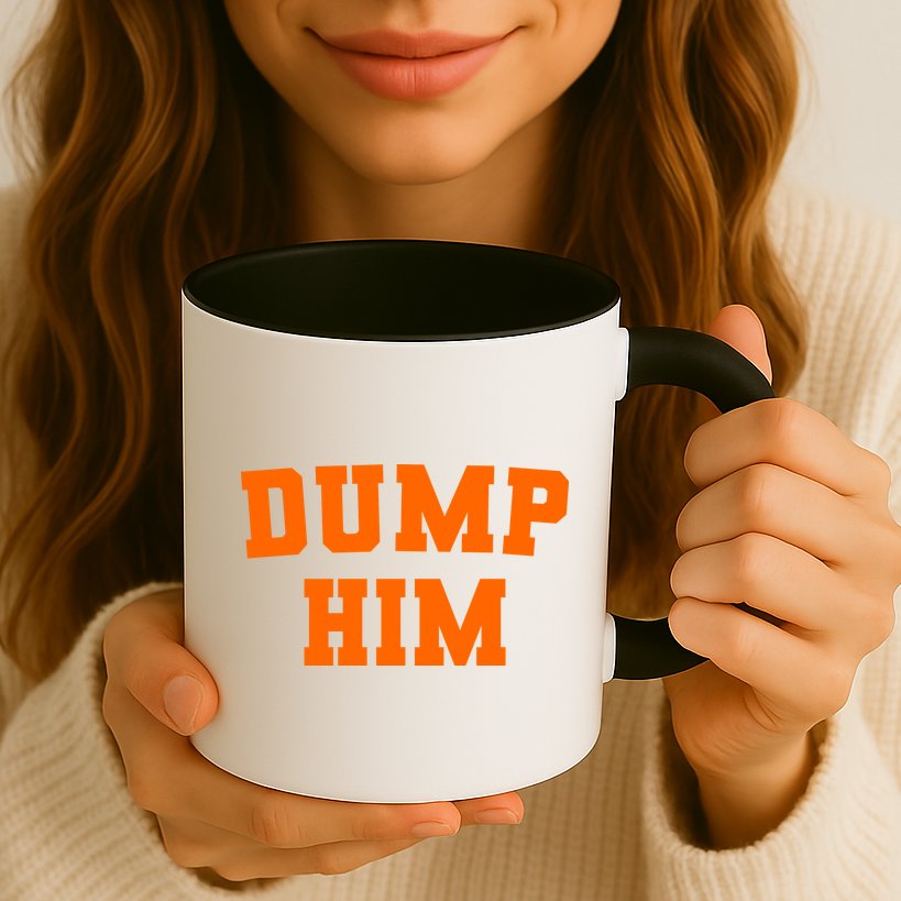 Dump Him Light Blue Orange Meme Iconic Music Mug