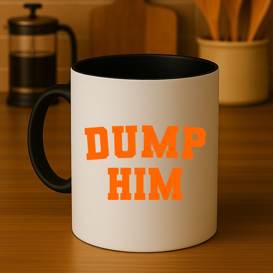 Dump Him Light Blue Orange Meme Iconic Music Mug