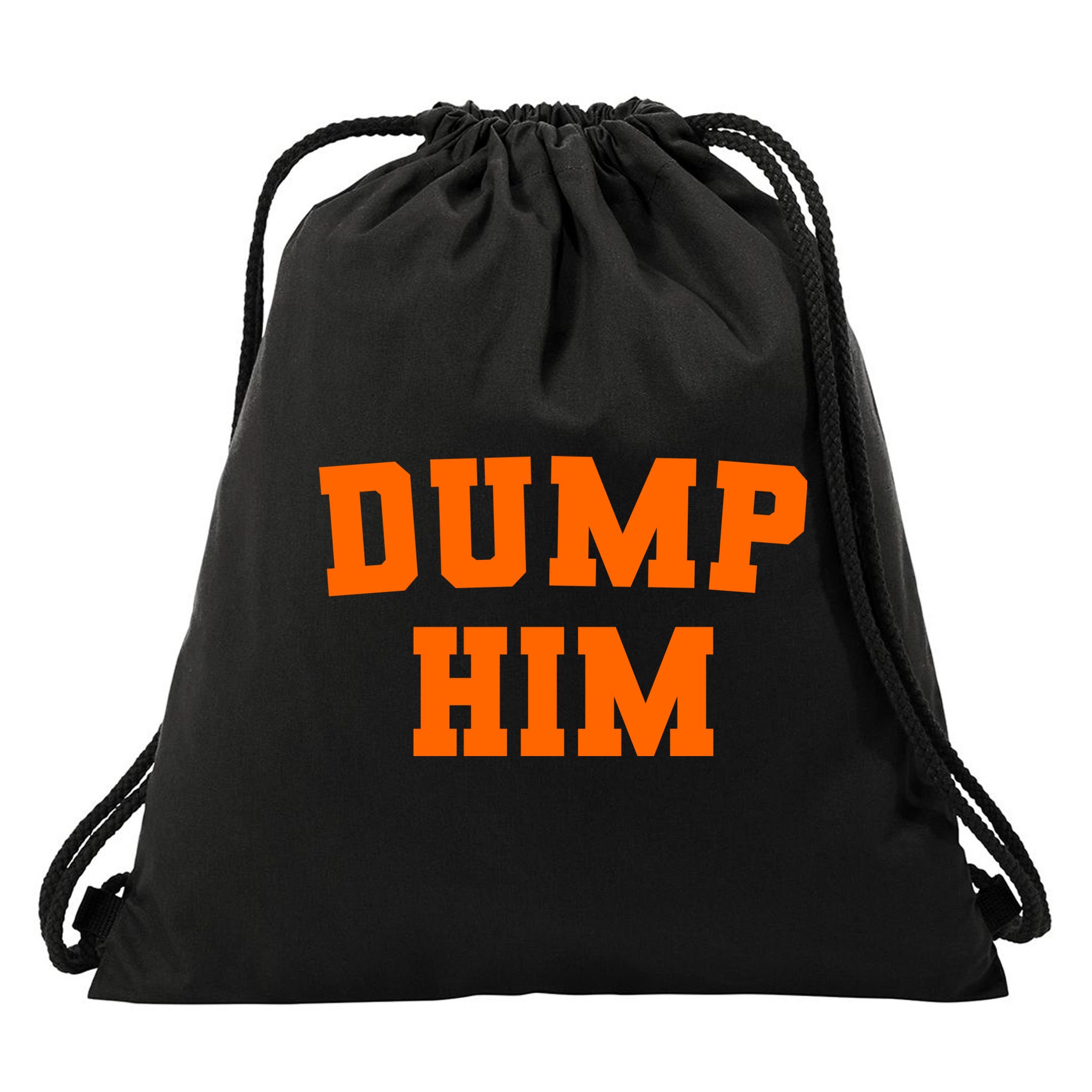Dump Him Light Blue Orange Meme Iconic Music Drawstring Bag