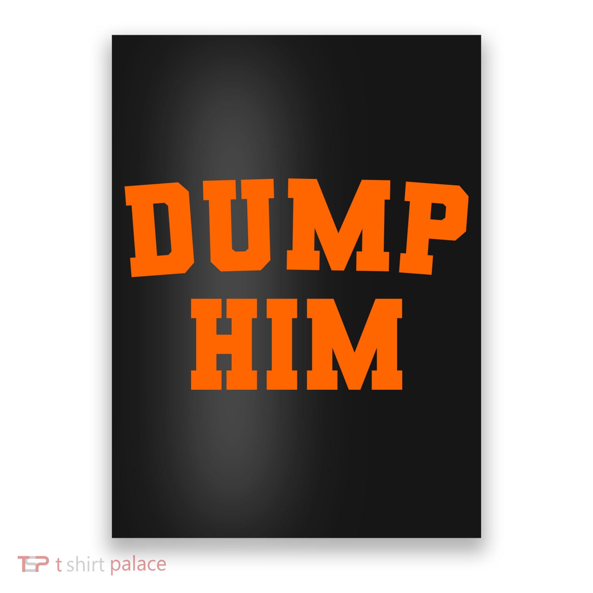 Dump Him Light Blue Orange Meme Iconic Music Poster