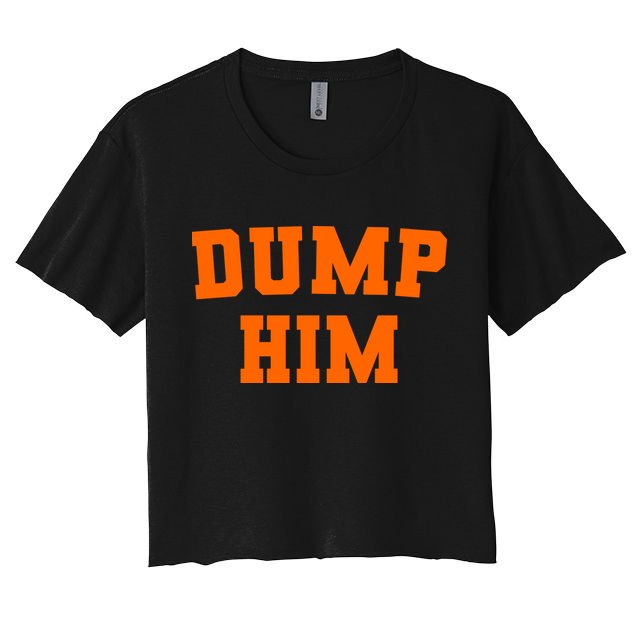 Dump Him Light Blue Orange Meme Iconic Music Crop Top