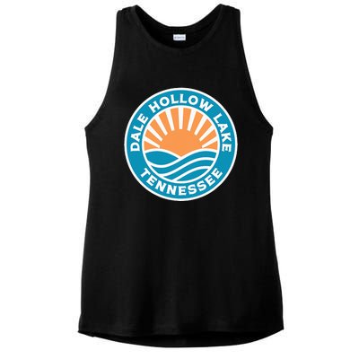 Dale Hollow Lake Tennessee Ladies PosiCharge Tri-Blend Wicking Tank