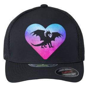 Dragon Heart Love Fantasy Flexfit Unipanel Trucker Cap