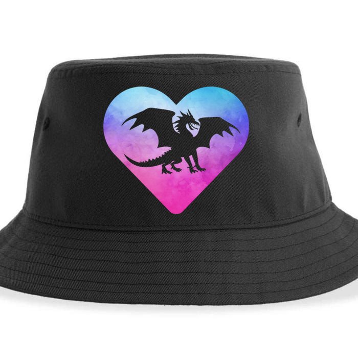 Dragon Heart Love Fantasy Sustainable Bucket Hat