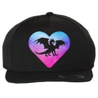 Dragon Heart Love Fantasy Wool Snapback Cap