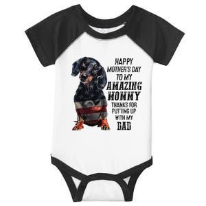 Dachshund Happy Mother's Day To My Amazing Mommy Infant Baby Jersey Bodysuit