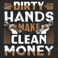Dirty Hands Make Clean Money Funny Mechanic Gift Adult Drive Performance Visor