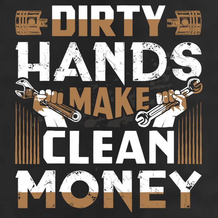 Dirty Hands Make Clean Money Funny Mechanic Gift Adult Drive Performance Visor