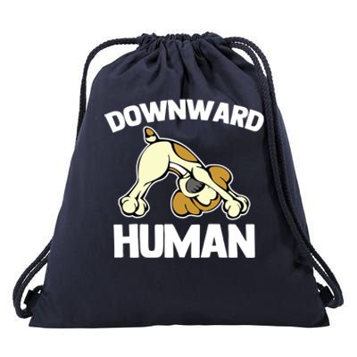 Downward Hu Meaningful Gift Funny Yoga Dog Sarcastic Saying Cute Yoga Cool Gift Drawstring Bag