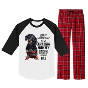 Dachshund Happy Mother's Day To My Amazing Mommy Raglan Sleeve Pajama Set