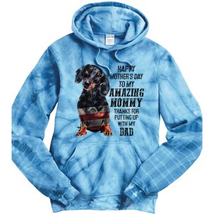 Dachshund Happy Mother's Day To My Amazing Mommy Tie Dye Hoodie